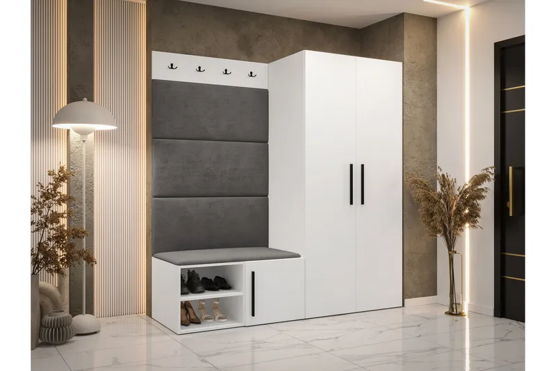 Farosa Hall -Huonekalusetti - Valkoinen - Huonekalut - Kalustesetit - Eteisen kalustesetit