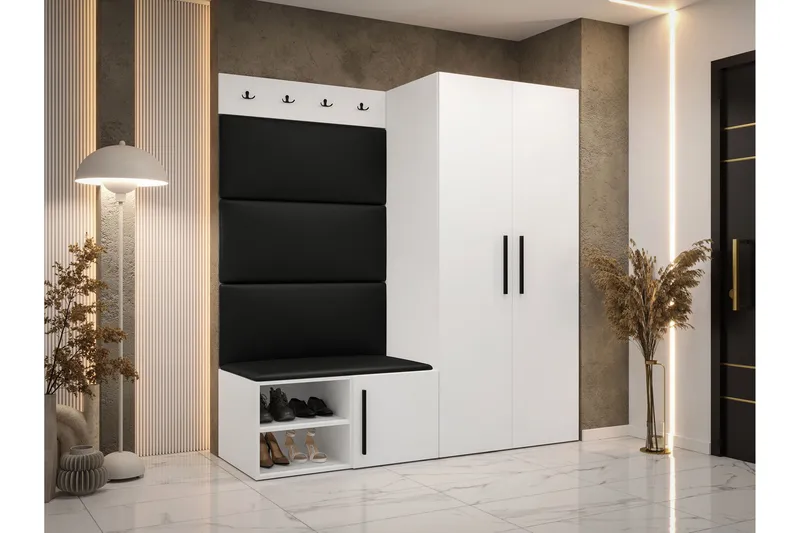 Farosa Hall -Huonekalusetti - Valkoinen - Huonekalut - Kalustesetit - Eteisen kalustesetit