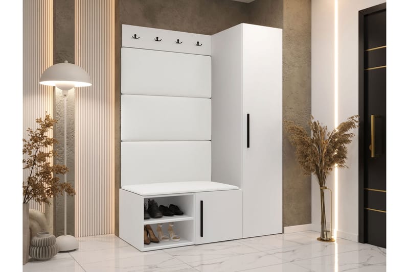 Farosa Hall -Huonekalusetti - Valkoinen - Huonekalut - Kalustesetit - Eteisen kalustesetit