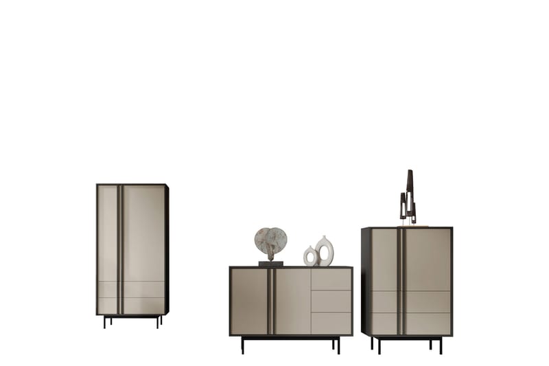 Farshian-Huonekalusetti Olohuoneeseen, Harmaa/Beige