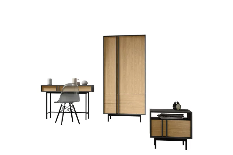 Farshian-Huonekalusetti Olohuoneeseen - Harmaa/Ruskea - Huonekalut - Kalustesetit - Olohuoneen kalustesetit