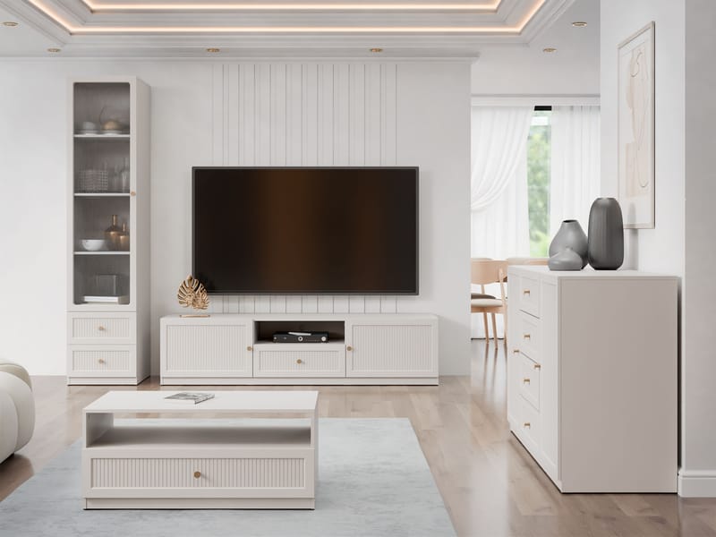 Fayric Olohuoneen kalustepaketti - Beige - Huonekalut - Kalustesetit - Olohuoneen kalustesetit