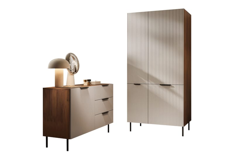 Fiesta-Huonekalusetti Makuuhuoneeseen, Ruskea/Beige