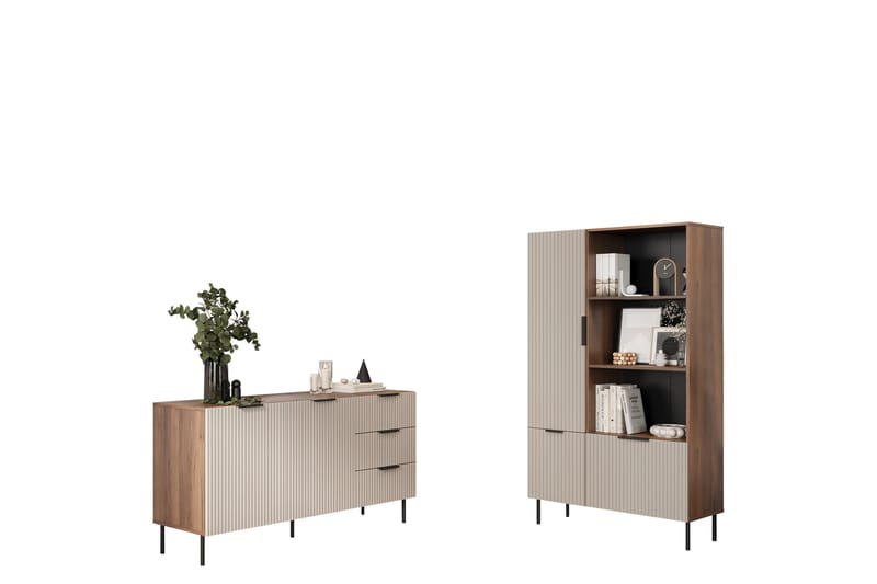 Fiesta-Huonekalusetti Olohuoneeseen, Ruskea/Beige
