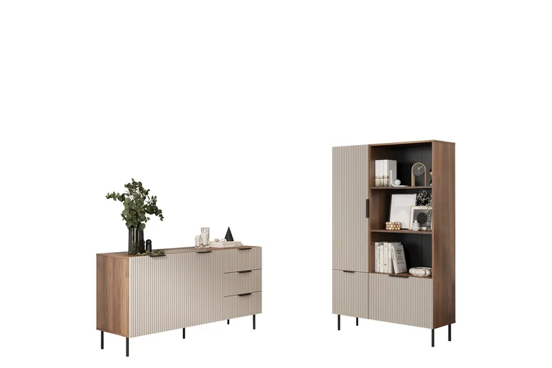 Fiesta-Huonekalusetti Olohuoneeseen, Ruskea/Beige