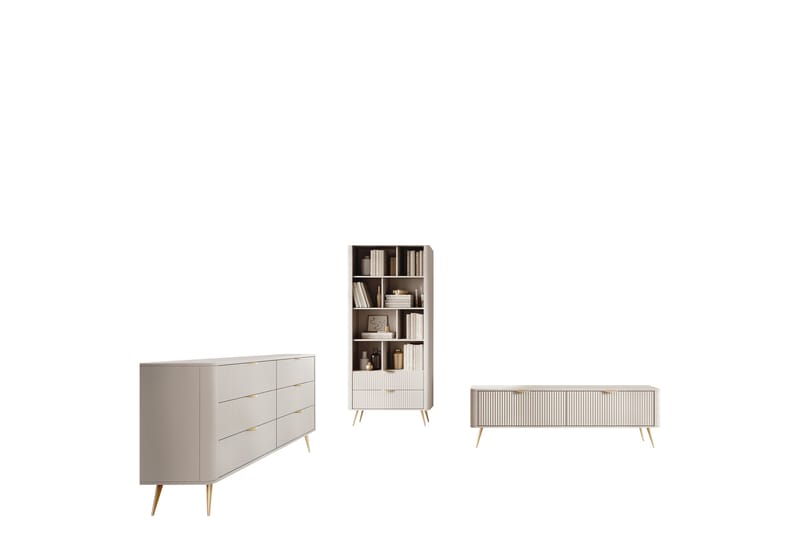 Forba Huonekalusetti Olohuoneeseen - Beige - Huonekalut - Kalustesetit - Olohuoneen kalustesetit