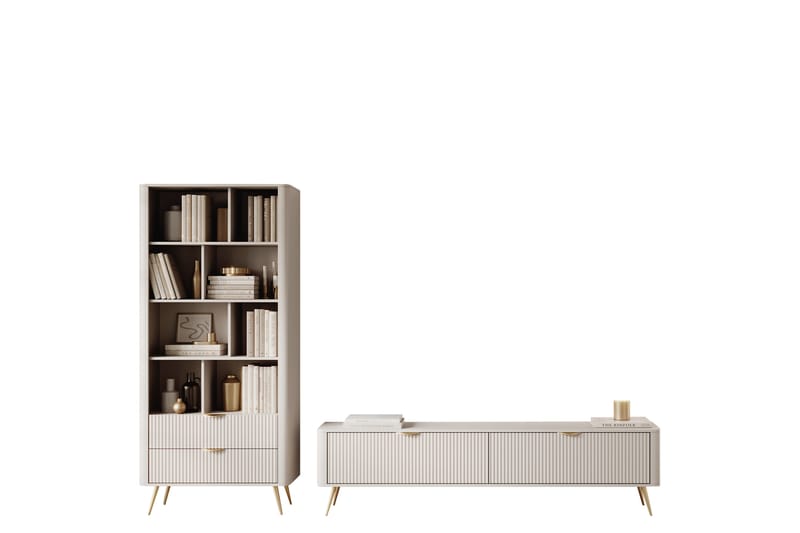 Forba Huonekalusetti Olohuoneeseen - Beige - Huonekalut - Kalustesetit - Olohuoneen kalustesetit