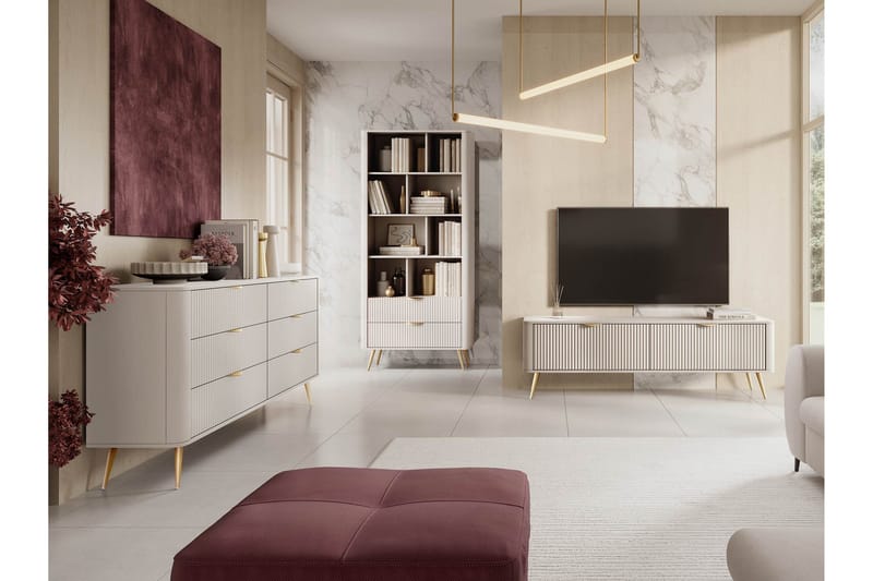 Forba Huonekalusetti Olohuoneeseen - Beige - Huonekalut - Kalustesetit - Olohuoneen kalustesetit