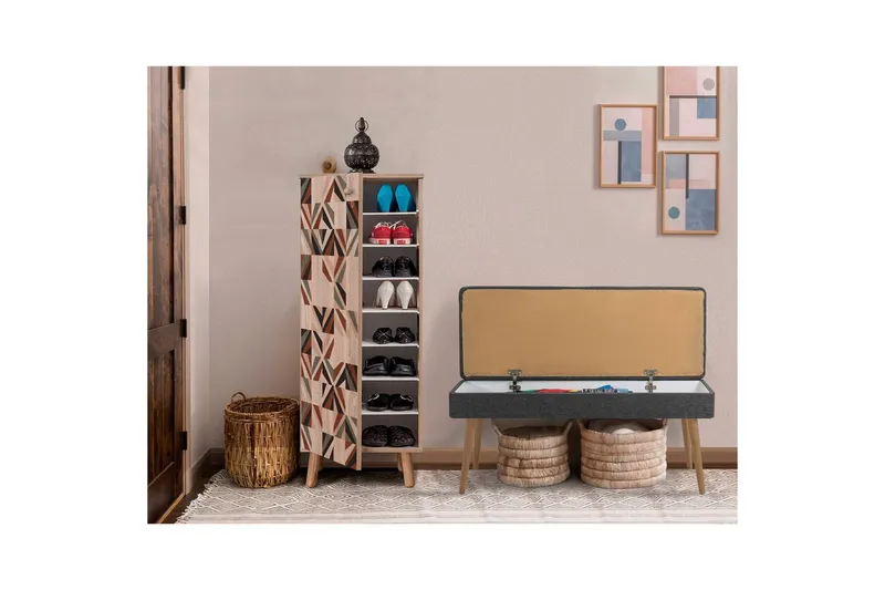 Gelsgan Eteiskalustesetti - Antrasiitti - Huonekalut - Kalustesetit - Eteisen kalustesetit