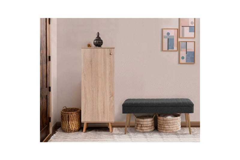 Gelsgan Eteiskalustesetti - Antrasiitti - Huonekalut - Kalustesetit - Eteisen kalustesetit