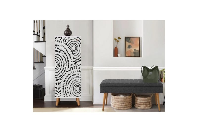 Gelsgan Eteiskalustesetti - Valkoinen/Antrasiitti - Huonekalut - Kalustesetit - Eteisen kalustesetit