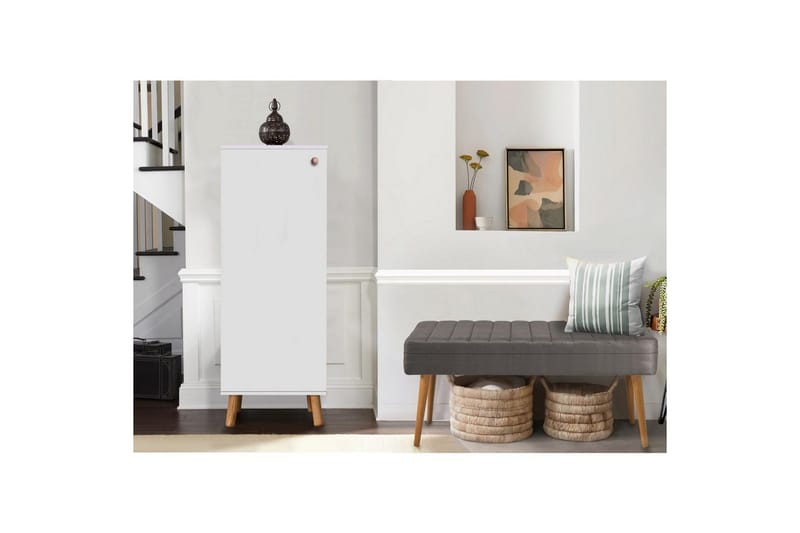 Gelsgan Eteiskalustesetti - Valkoinen/Harmaa - Huonekalut - Kalustesetit - Eteisen kalustesetit