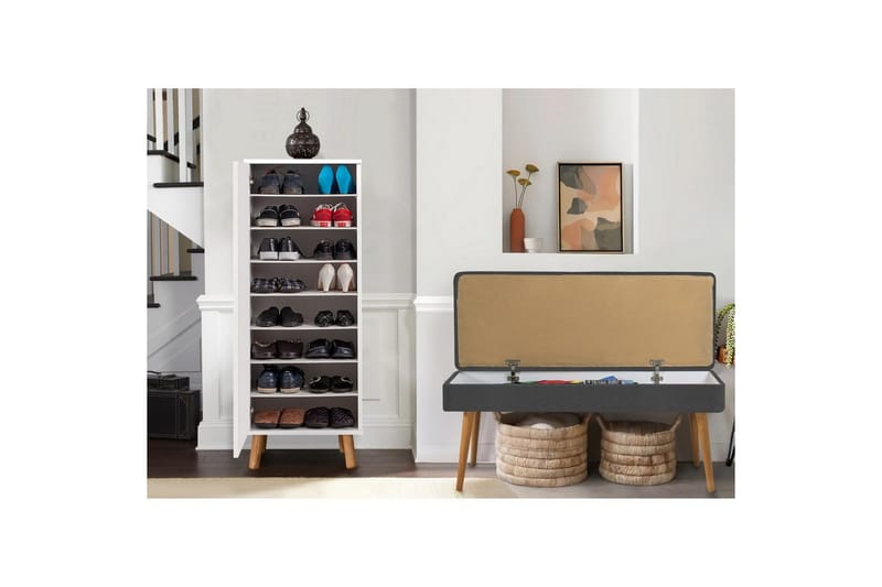 Gelsgan Eteiskalustesetti - Valkoinen/Harmaa - Huonekalut - Kalustesetit - Eteisen kalustesetit