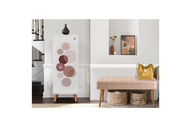 Gelsgan Eteiskalustesetti - Valkoinen/Kivi - Huonekalut - Kalustesetit - Eteisen kalustesetit