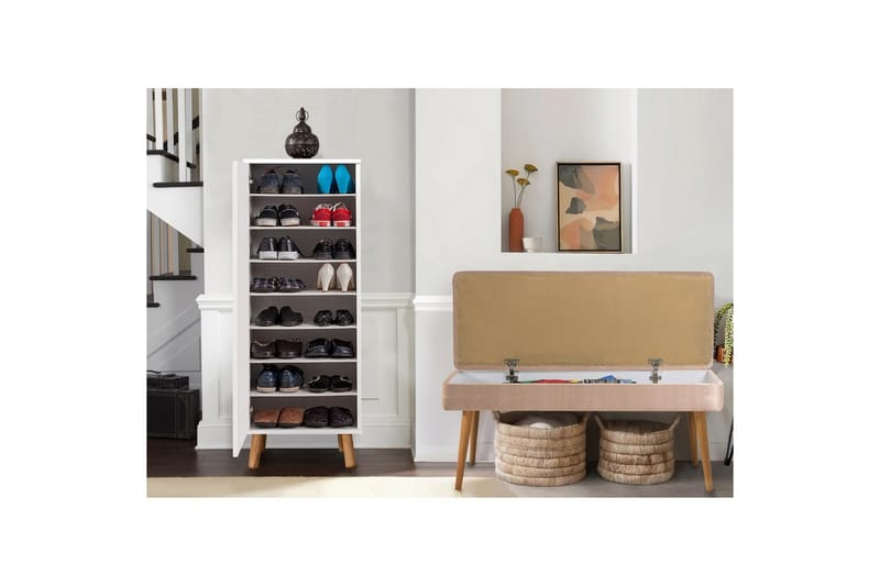 Gelsgan Eteiskalustesetti - Valkoinen/Kivi - Huonekalut - Kalustesetit - Eteisen kalustesetit