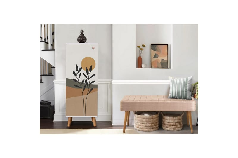 Gelsgan Eteiskalustesetti - Valkoinen/Kivi - Huonekalut - Kalustesetit - Eteisen kalustesetit