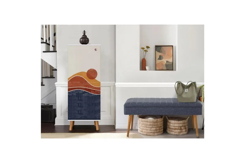 Gelsgan Eteiskalustesetti - Valkoinen/Tummansininen - Huonekalut - Kalustesetit - Eteisen kalustesetit