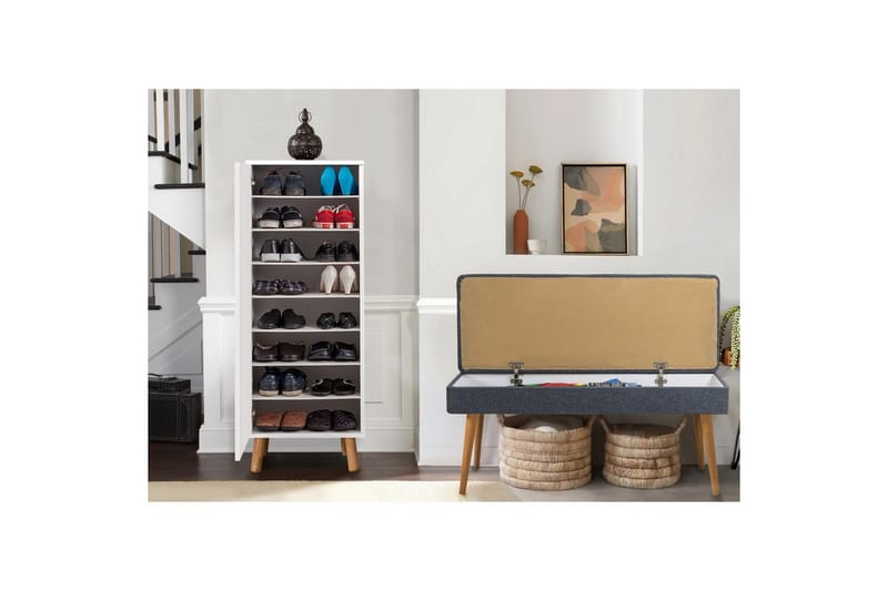 Gelsgan Eteiskalustesetti - Valkoinen/Tummansininen - Huonekalut - Kalustesetit - Eteisen kalustesetit