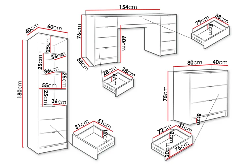 Gudelia-Huonekalusetti Olohuoneeseen - Beige - Huonekalut - Kalustesetit - Olohuoneen kalustesetit