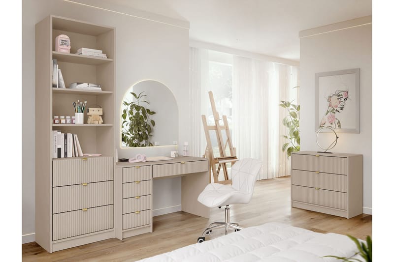 Gudelia-Huonekalusetti Olohuoneeseen - Musta - Huonekalut - Kalustesetit - Olohuoneen kalustesetit