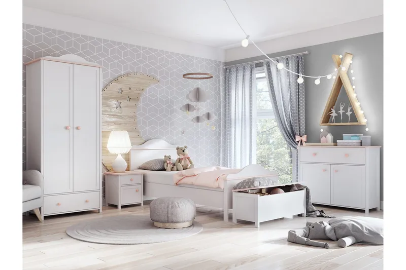 Hilts Makuuhuoneen Kalustesarja - Ruskea/Beige - Huonekalut - Kalustesetit - Makuuhuoneen kalustesetit