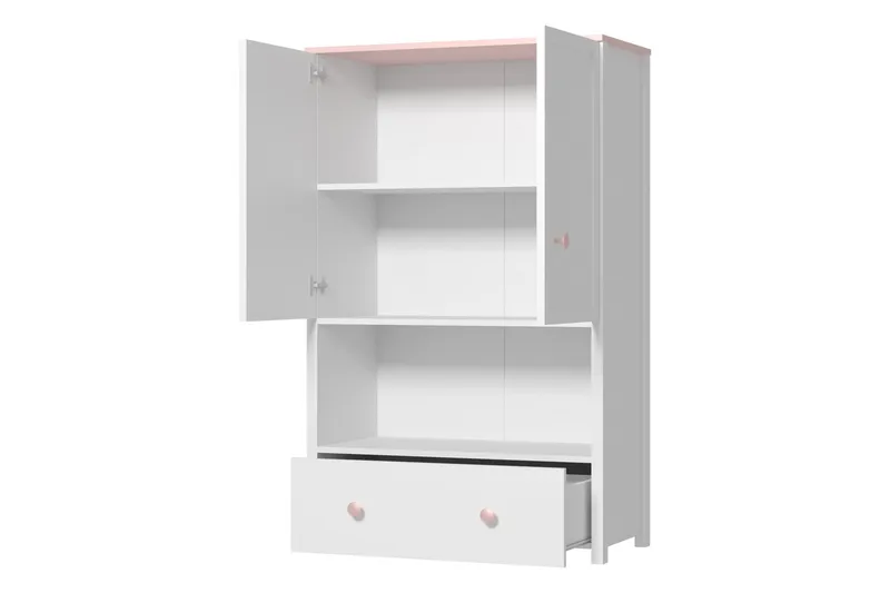 Hilts Makuuhuoneen Kalustesarja - Valkoinen/Vaaleanpunainen - Huonekalut - Kalustesetit - Makuuhuoneen kalustesetit