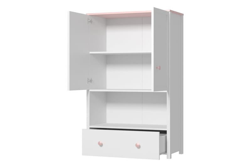 Hilts Makuuhuoneen Kalustesarja - Valkoinen/Vaaleanpunainen - Huonekalut - Kalustesetit - Makuuhuoneen kalustesetit