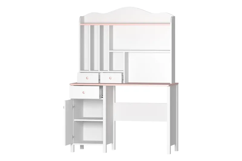 Hilts Makuuhuoneen Kalustesarja - Valkoinen/Vaaleanpunainen - Huonekalut - Kalustesetit - Makuuhuoneen kalustesetit