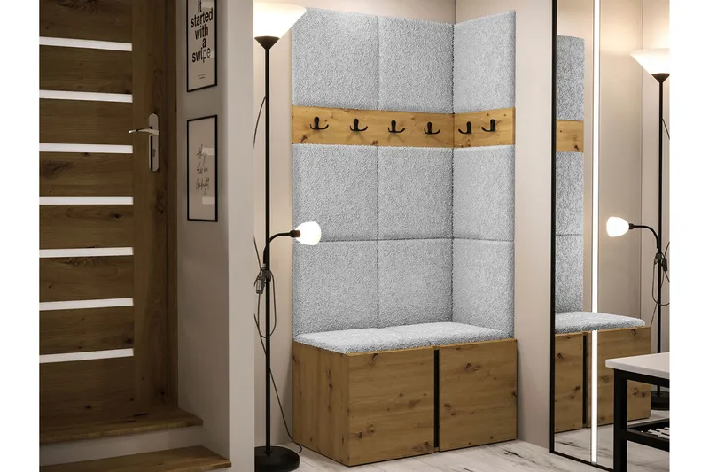 Hollan Hall Kalustesarja - Harmaa/Beige - Huonekalut - Kalustesetit - Eteisen kalustesetit