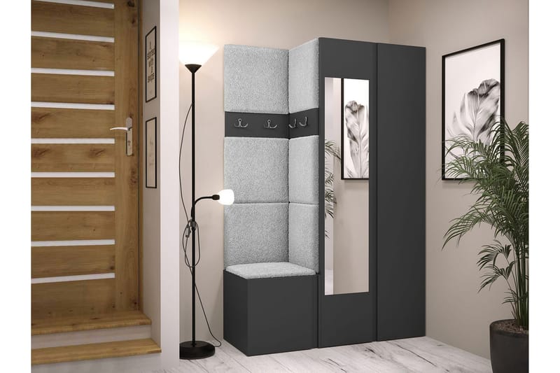 Hollan Hall Kalustesarja - Mustavalkoinen - Huonekalut - Kalustesetit - Eteisen kalustesetit