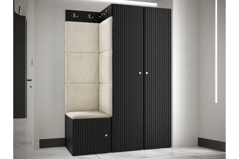 Hollan Hall Kalustesarja - Ruskea/Beige - Huonekalut - Kalustesetit - Eteisen kalustesetit