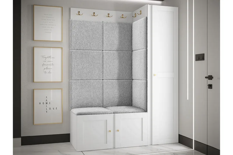 Hollan Hall Kalustesarja - Valkoinen - Huonekalut - Kalustesetit - Eteisen kalustesetit