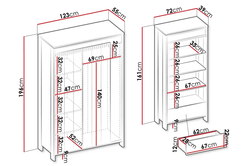 Huddinge-Huonekalusetti Olohuoneeseen - Beige - Huonekalut - Kalustesetit - Olohuoneen kalustesetit