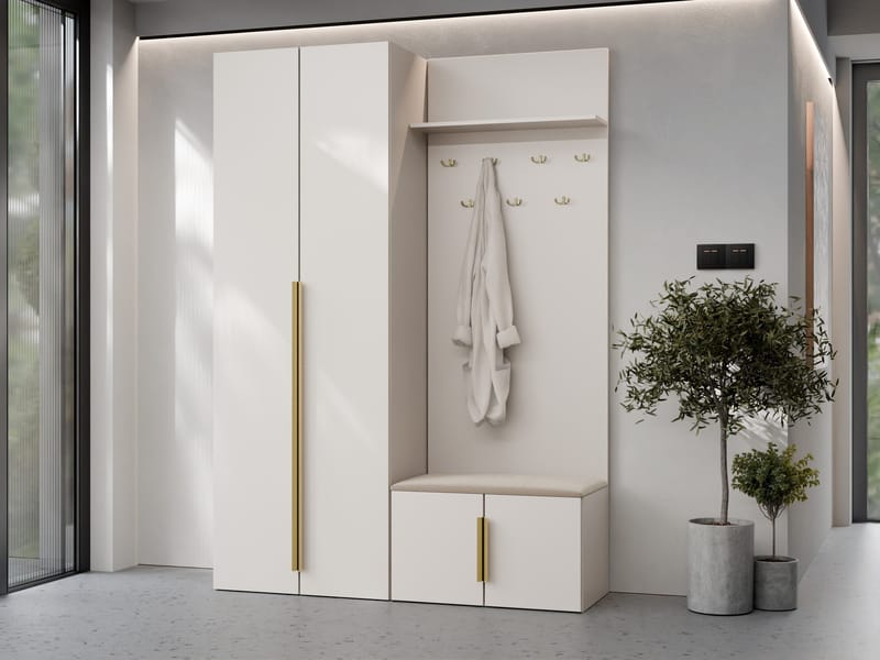 huonekalusarja Eteiskaluste KERKIN I beige - Huonekalut - Kalustesetit - Eteisen kalustesetit