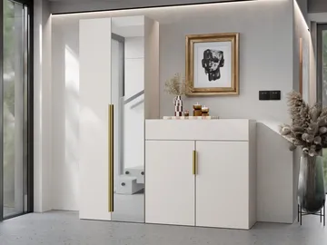 huonekalusarja Kalustesetti KERKIN II beige - Huonekalut - Kalustesetit - Eteisen kalustesetit