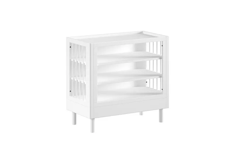 Juniorisänky vaipanvaihtoyksiköllä ja vaatekaapilla Forrest Valkoinen pyökki - Valkoinen pyökki - Huonekalut - Lasten kalusteet - Lasten huonekalusetti