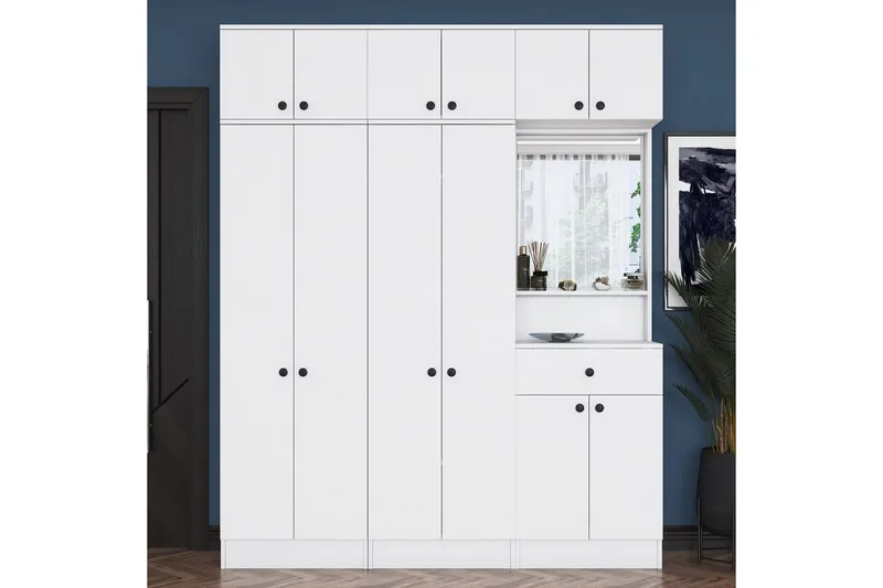 Käytävänaulakko Donel Valkoinen - Valkoinen - Huonekalut - Kalustesetit - Eteisen kalustesetit