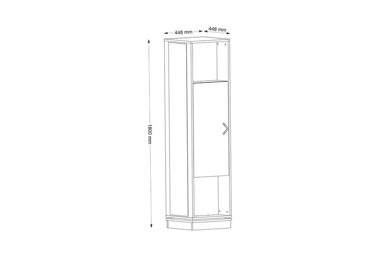 Käytävänaulakko Honi Pähkinä - Tummanruskea - Huonekalut - Kalustesetit - Eteisen kalustesetit