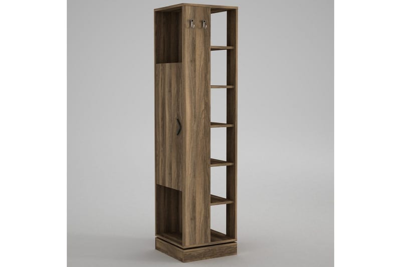 Käytävänaulakko Honi Pähkinä - Tummanruskea - Huonekalut - Kalustesetit - Eteisen kalustesetit