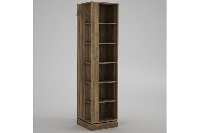 Käytävänaulakko Honi Pähkinä - Tummanruskea - Huonekalut - Kalustesetit - Eteisen kalustesetit