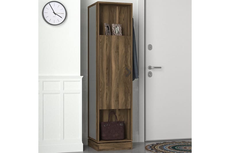 Käytävänaulakko Honi Pähkinä - Tummanruskea - Huonekalut - Kalustesetit - Eteisen kalustesetit