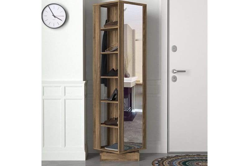 Käytävänaulakko Honi Pähkinä - Tummanruskea - Huonekalut - Kalustesetit - Eteisen kalustesetit