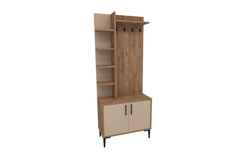 Käytävänaulakko Windholm Atlantic-pine / beige - Beige/Vaaleanvärinen puu - Huonekalut - Kalustesetit - Eteisen kalustesetit