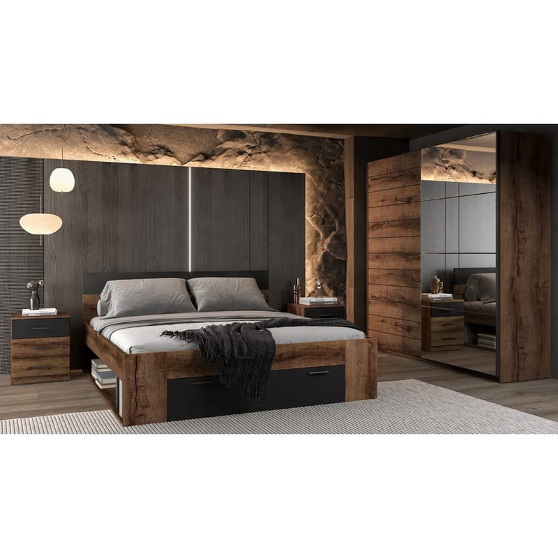 Kalustesetti Beta 4 osaa (2x22+77+92) - Huonekalut - Kalustesetit - Makuuhuoneen kalustesetit