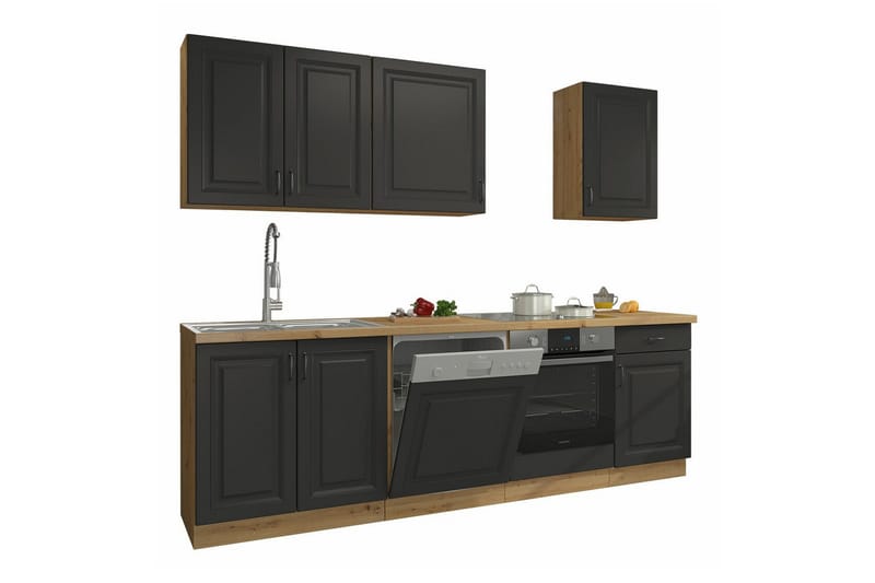 Templemore Möbelset För Kök & Matplats Black/Wood, undefined