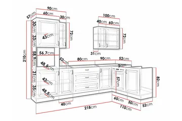 Templemore Möbelset För Kök & Matplats Brown/Wood - Huonekalut - Kalustesetit - Keittiön kalustesetit