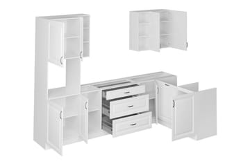 Templemore Möbelset För Kök & Matplats White/Wood - Huonekalut - Kalustesetit - Keittiön kalustesetit