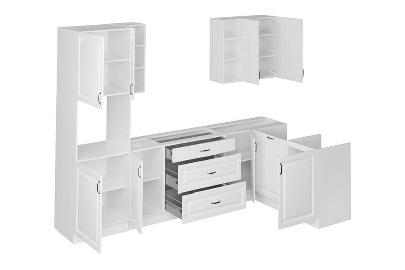 Templemore Möbelset För Kök & Matplats White/Wood - Huonekalut - Kalustesetit - Keittiön kalustesetit