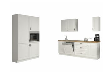 Templemore Möbelset För Kök & Matplats White/Wood - Huonekalut - Kalustesetit - Keittiön kalustesetit