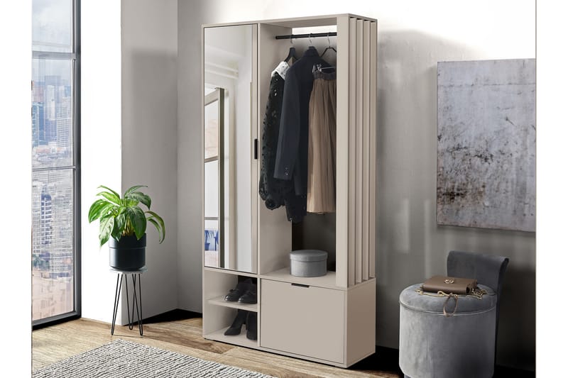 Kennard Eteiskalustepaketti - Beige - Huonekalut - Kalustesetit - Eteisen kalustesetit
